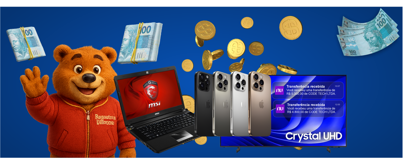 OSTENTAÇÃO INSTANTÂNEA 💎 - R$5,00 - PRÊMIOS DE ATÉ R$10.000,00